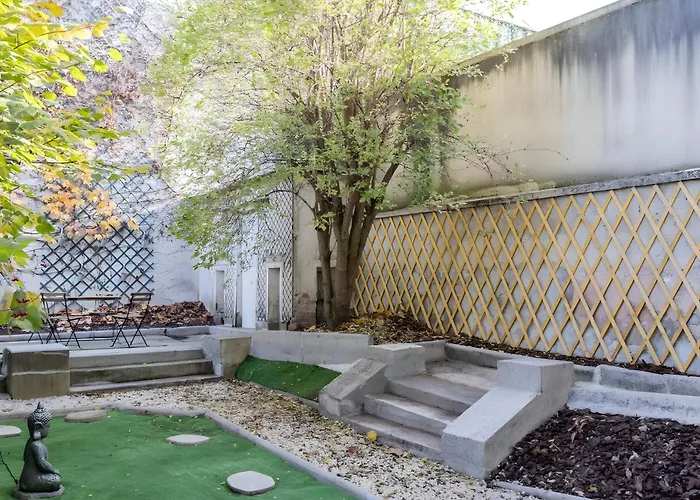 Bel Avec Jardin Privé - Centre Appartamento Reims
